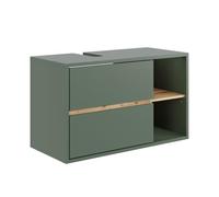 Vicco Meuble sous lavabo Viola, Vert/Artisan, 100x60cm avec 2 tiroirs