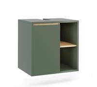 Vicco Meuble sous lavabo Viola, Vert/Artisan, 60x60cm avec des étagères Ouvertes