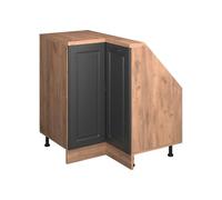 Meuble de rangement sous pente Armoire d'angle Rion, 75.6x81.6cm avec 1 porte, Anthracite campagne, Vicco 58616