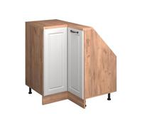 Vicco Meuble sous Pente Armoire d'angle Rion Blanc Campagne/Chêne doré