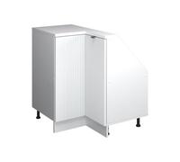 Vicco Meuble sous Pente Armoire d'angle Rion Blanc cannelé/Blanc