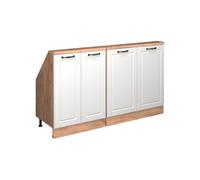 Vicco Meuble sous Pente R-Line, Blanc campagnard/Chêne doré, 140cm Lot de 2