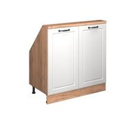 Vicco Meuble sous Pente R-Line, Blanc campagnard/Chêne doré, 80cm avec 2 Portes