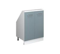 Vicco Meuble sous Pente R-Line, Bleu-Gris/Blanc, 60cm avec 2 Portes