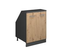 Vicco Meuble sous Pente R-Line, Chêne Artisan, 60cm 2 Portes, 60 cm de Profondeur, pour Une Combinaison Libre au Sein de systèmes de Cuisine modulaires