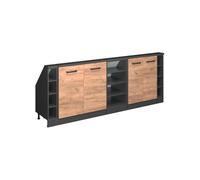 Vicco Meuble sous Pente R-Line, Chêne de Force doré, 210cm Lot de 5, Convient aux Murs inclinés et à Une Installation de Cuisine Variable