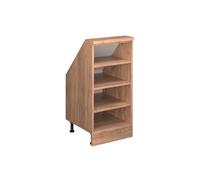 Vicco Meuble sous Pente R-Line, Chêne de Force doré, 40cm avec 4 Compartiments, Convient aux Murs inclinés et à Une Installation de Cuisine Variable