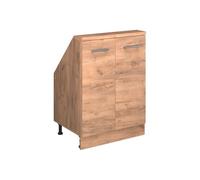 Vicco Meuble sous Pente R-Line, Chêne de Force doré, 60cm avec 2 Portes