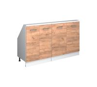 Vicco Meuble sous Pente R-Line, Chêne doré/Blanc, 140cm Lot de 2