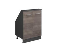 Vicco Meuble sous Pente R-Line, Gris Noble/Anthracite, 60cm avec 2 Portes