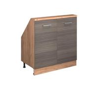 Vicco Meuble sous Pente R-Line, Gris Noble/chêne doré, 80cm avec 2 Portes