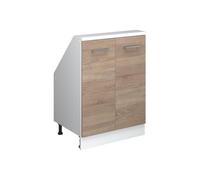 Vicco Meuble sous Pente R-Line, Sonoma, 60cm avec 2 Portes, Convient aux Murs inclinés et à Une Installation de Cuisine Variable