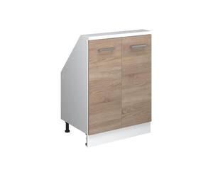 Vicco Meuble sous Pente R-Line, Sonoma, 60cm avec 2 Portes, Convient aux Murs inclinés et à Une Installation de Cuisine Variable