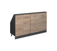 Vicco Meuble sous Pente R-Line, Sonoma/Anthracite, 140cm Lot de 2