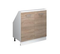Vicco Meuble sous Pente R-Line, Sonoma/Blanc, 80cm avec 2 Portes