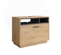 Vicco Meuble sous Vasque Beatrice, Chêne Artisan/Anthracite, 80x84.5cm avec tiroir