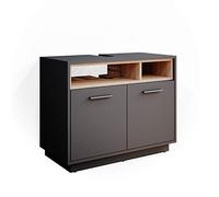 Vicco Meuble sous Vasque Simple Beatrice, Anthracite/Sonoma, 80 x 64 cm