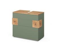 Vicco Meuble sous Vasque Simple Eden, Vert, 70x64.5cm avec 2 tiroirs, Beaucoup d'espace de Rangement pour Les Accessoires de Salle de Bain