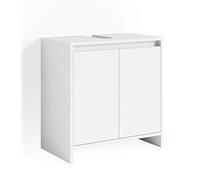 Vicco Meuble sous Vasque Simple Emma, Blanc, 58x60cm, pour Le Rangement dans la Salle de Bain, combinable avec la série Emma