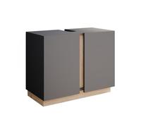 Vicco Meuble sous Vasque Simple Gloria, Anthracite/Sonoma, 70.4 x 55.5 cm avec 2 Portes