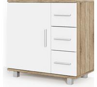 Vicco meuble sous vasque simple Ilias, 60 x 60.8 cm, Sonoma/Blanc