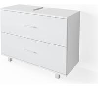 Vicco Meuble sous Vasque Simple Ilias, Blanc, 80 x 60.8 cm