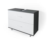 Vicco Meuble sous Vasque Simple Ilias, Anthracite/Blanc, 80 x 60.8 cm