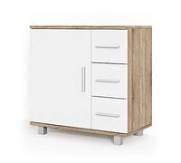 Vicco Meuble sous Vasque Simple Ilias, Sonoma, 60x60.8cm, avec découpe pour Siphon pour Installation sur lavabo