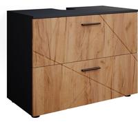 Vicco Meuble sous Vasque Simple Irma, Anthracite/Chêne, 80 x 59 cm