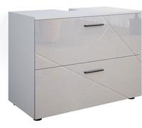 Vicco meuble sous vasque simple Irma, 80 x 59 cm, Blanc Haute brillance