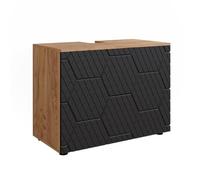 Vicco Meuble sous Vasque Simple Irma, Anthracite avec Structure en nid d'abeille, 41x58.6cm avec 2 tiroirs