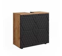 Vicco Meuble sous Vasque Simple Irma, Chêne de Force doré/Anthracite, 60 x 59 cm