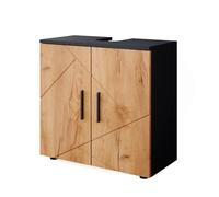 Vicco Meuble sous Vasque Simple Irma, Chêne doré/Anthracite, 60x59cm