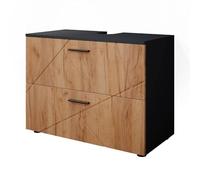 Vicco Meuble sous Vasque Simple Irma, Chêne doré/Anthracite, 80x58.6cm