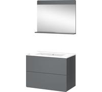 Vicco meuble sous vasque simple Izan, 3 pièces, Gris