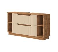 Vicco Meuble sous Vasque Simple Lotta, Chêne/Cachemire rayé, 119.2x62.5cm avec 2 tiroirs