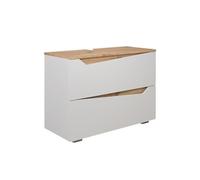 Vicco Meuble sous Vasque Simple Marelle, Blanc/Artisan, 80x57.5cm avec 2 tiroirs