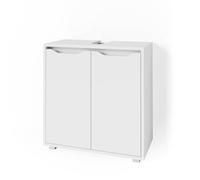 Vicco Meuble sous Vasque Simple Ruben, Blanc, 60x62.5cm, pour Le Rangement dans la Salle de Bain, Compatible avec la Collection Ruben