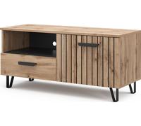 Vicco Meuble TV Amber, Marron/Marron, 100.2 x 48.5 cm avec tiroir et Porte