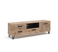 Vicco Meuble TV Amber, Chêne, 150x48.5cm, avec Compartiment de Rangement pour Espace de Stockage supplémentaire