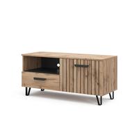 Vicco Meuble TV Amber, Marron/Marron, 100.2 x 48.5 cm avec tiroir et Porte