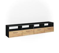 Vicco Meuble TV Diego, Anthracite/Chêne de Force doré, 190 x 38 cm