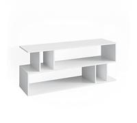 Vicco Meuble TV Karel, Blanc, 120x50.6cm, Convient comme Support TV avec étagères Ouvertes