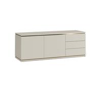 Vicco Meuble TV Linette, Cachemire, 135x48.6cm | avec 2 portes et 3 tiroirs, Mécanisme push-to-open pour une ouverture silencieuse