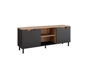 Vicco Meuble TV Marelle, Anthracite/Artisan, 150x60cm | avec 2 portes, convient comme meuble TV ou meuble multimédia