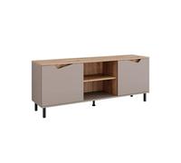 Vicco Meuble TV Marelle, Greige/Artisan, 150x60cm avec 2 Portes