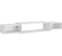 Vicco meuble tv Nordic, 139.7 x 20.3 cm avec des étagères ouvertes, Blanc
