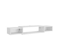 Vicco Meuble TV Nordic, Blanc, 139.7x20.3cm avec des étagères Ouvertes