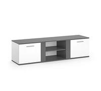 Vicco Meuble TV Novelli, Anthracite, 155x41cm, pour Une Utilisation comme Meuble TV avec Plusieurs Surfaces de Rangement