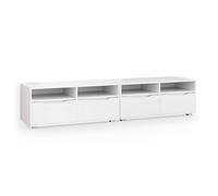 Vicco Meuble TV Ruben, Blanc, 200.4x42cm, pour Une Utilisation comme Support TV avec Passage de câbles
